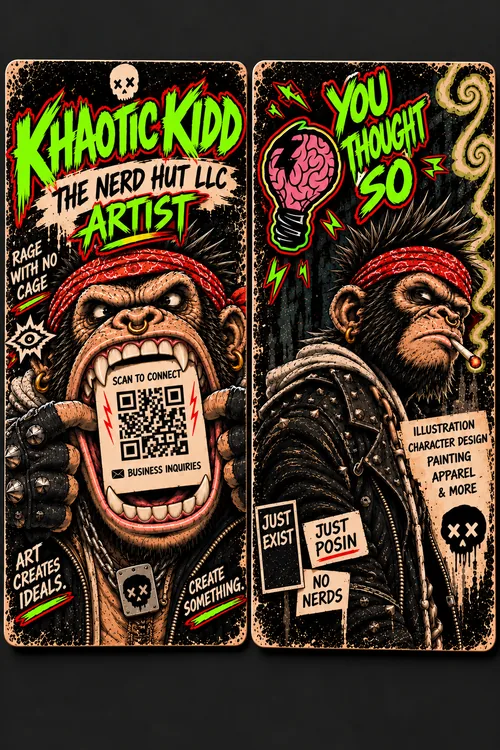 Khaotic Kidd punk monkey poster